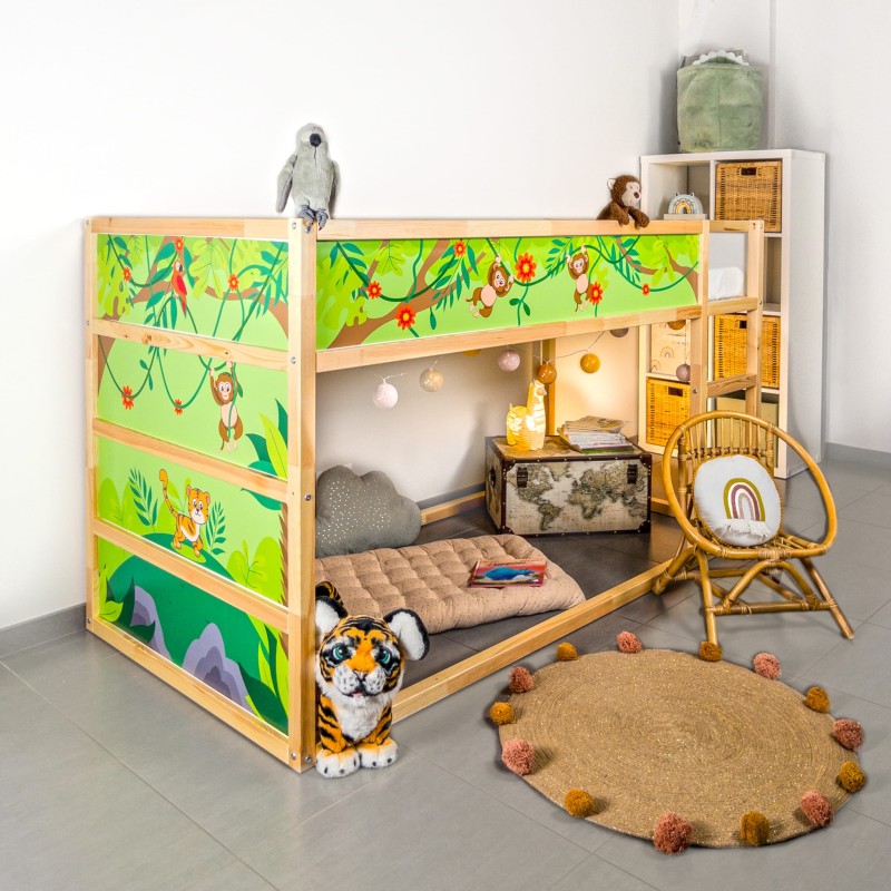 STICKER "La cabane des explorateurs" compatible avec le lit IKEA KURA