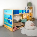 STICKER "Comme un poisson dans l'eau" compatible avec le lit IKEA KURA