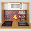 CREDENCE "Petit chef cuisinier rouge" compatible avec la cuisine IKEA DUKTIG