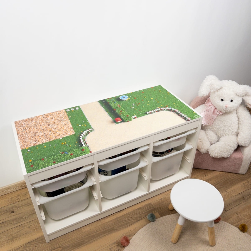STICKER "Mon jardin fleuri" compatible avec le meuble IKEA TROFAST