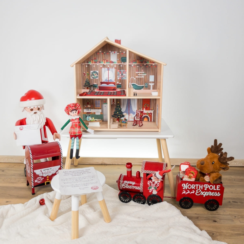 "Noël chez les lutins farceurs" compatible avec la maison de poupée IKEA Flisat