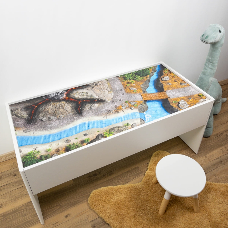 STICKER "Aventures Jurassiques" compatible avec le meuble IKEA DUNDRA